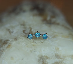 Tish Lyon. 14ct white gold and blue topaz.