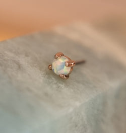 LeRoi - 14k gold and opal threadless attachment.