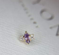 Tish Lyon - 14k yellow gold and amethyst.