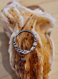Apex niobium flat hammered rings. Septum/Daith