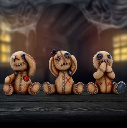 three wise voodoo dolls
