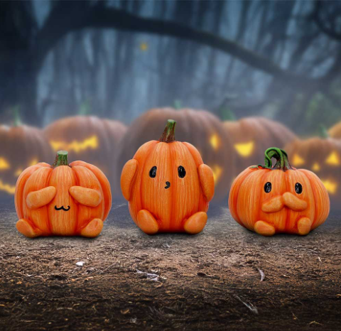 Three wise pumpkins. Nemesis Now.
