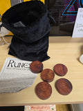 Wooden runes.