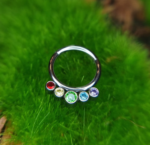 Khrysos - Rainbow ring. 1.2mm x 8mm