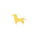 Junipurr Weiner dog. Rose, Yellow or White gold.